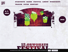 Tablet Screenshot of orwohaus-festival.de
